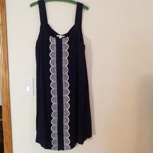 Navy, sleeveless dress